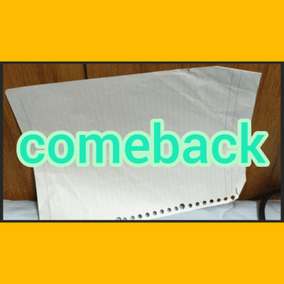 comeback Front Cover