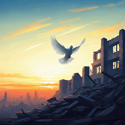 Never Give up No War for Peace Front Cover