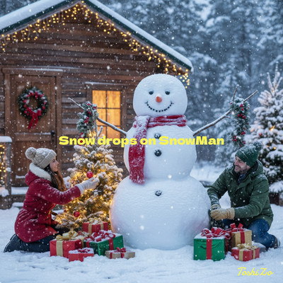 Snow drops on SnowMan Front Cover