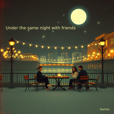 Under the same night with friends Front Cover