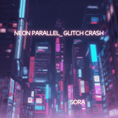 NEON PARALLEL_ GLITCH CRASH Front Cover