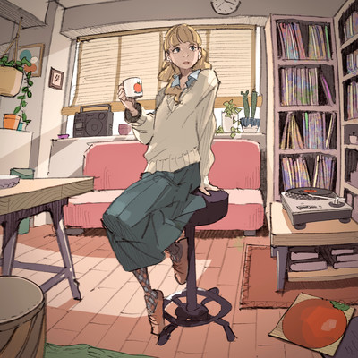 Bourbon Lo-fi Girl MIX Front Cover