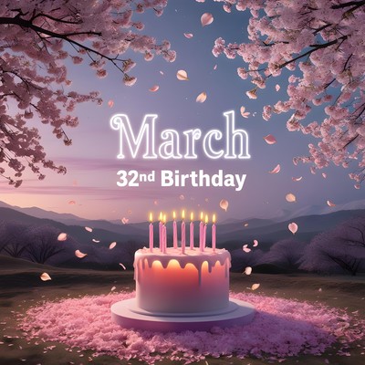 March 32nd Birthday Front Cover