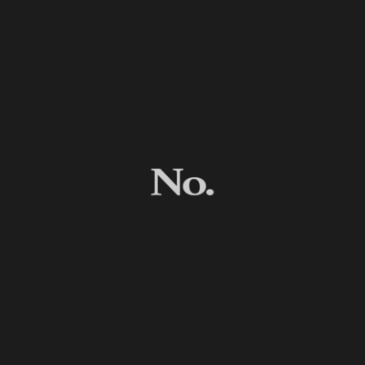 "No"のジャケット写真