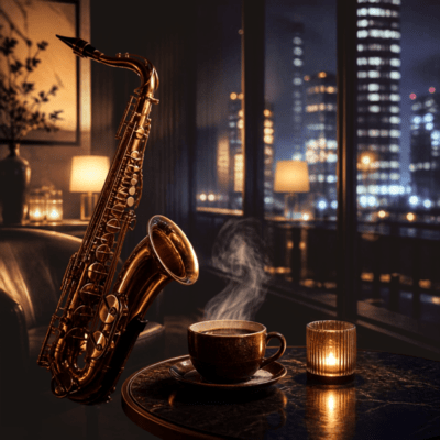 Coffee & Saxophone Between the Notes Front Cover