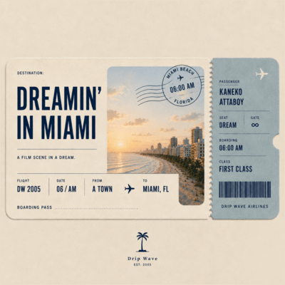 Dreamin' in Miami (feat. Kaneko & attaboy) Front Cover