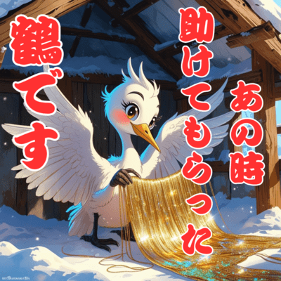 あの時助けてもらった鶴ですのジャケット写真