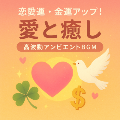 Increase your luck in love and money High-energy ambient BGM with themes of love and healing. Front Cover