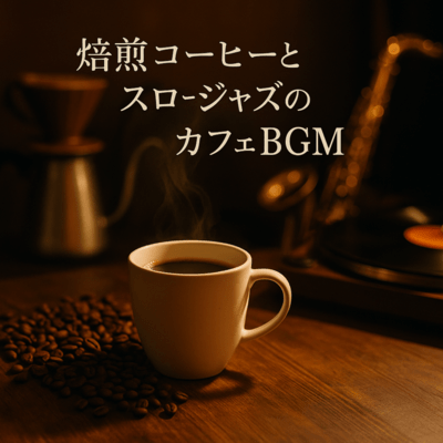 Roasted Coffee and Slow Jazz Cafe BGM Front Cover