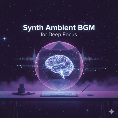 Synth Ambient BGM for Deep Focus Front Cover