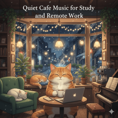 Quiet Cafe Music for Study and Remote Work Front Cover