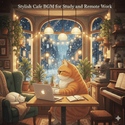 Stylish Cafe BGM for Study and Remote Work Front Cover