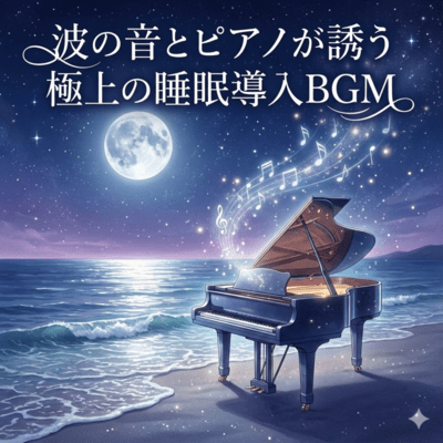Ocean Waves and Piano for Perfect Sleep Induction Front Cover