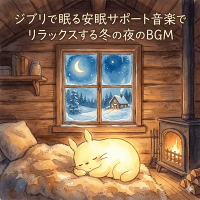 Winter Night Relaxation BGM - Sleep-Support Music Inspired by Ghibli Front Cover