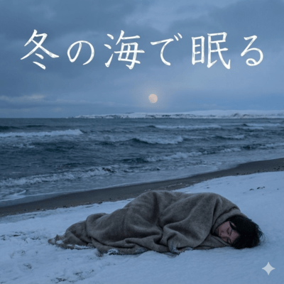 冬の海で眠る究極の癒し波音睡眠導入音楽とホワイトノイズ 自然音とヒーリングのジャケット写真