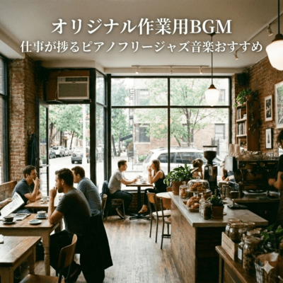 Work BGM Recommended Piano Free Jazz Music for Productivity Front Cover