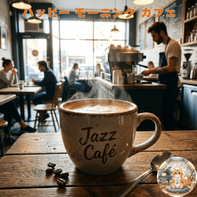 Happy Morning Cafe BGM Cheerful Guitar for Work and Housework Front Cover