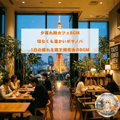 夕暮れ時カフェBGM 切なくも温かいボサノバ 1日の疲れを癒す帰宅後のBGMのジャケット写真