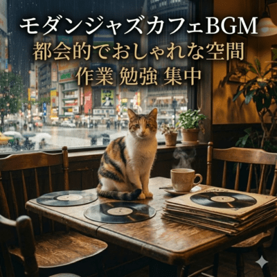 Modern Jazz Cafe BGM Sophisticated Space for Work Study and Focus Front Cover