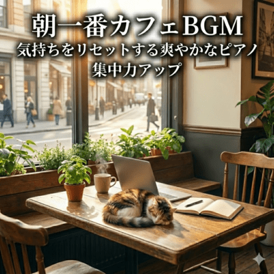 First Morning Cafe BGM Refreshing Piano for Resetting and Focus Boost Front Cover