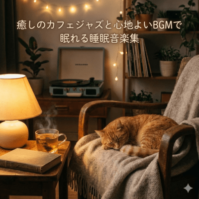 癒しのカフェジャズと心地よいBGMで眠れる睡眠音楽集のジャケット写真