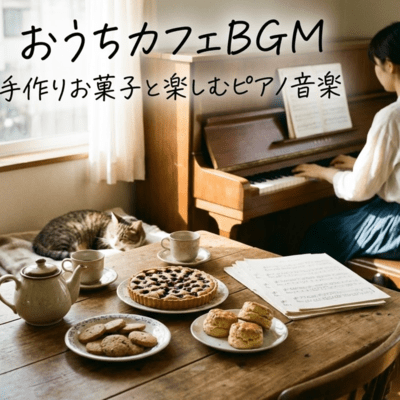 Home Cafe BGM Piano Music with Homemade Sweets for Peaceful Afternoon Front Cover