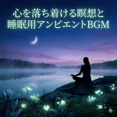心を落ち着ける瞑想と睡眠用アンビエントBGMのジャケット写真