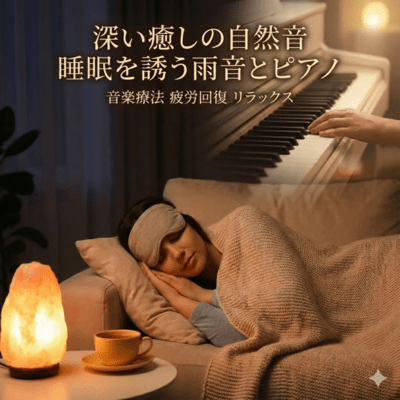 深い癒しの自然音 睡眠を誘う雨音とピアノ 音楽療法 疲労回復 リラックスのジャケット写真