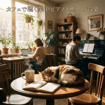 カフェで聴く集中ピアノと癒しの音楽のジャケット写真