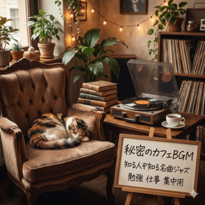 Secret Cafe BGM Hidden Gem Jazz for Study and Work Concentration Front Cover