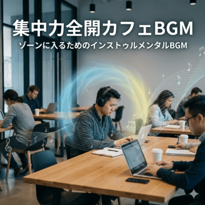 集中力全開カフェBGM ゾーンに入るためのインストゥルメンタルBGMのジャケット写真