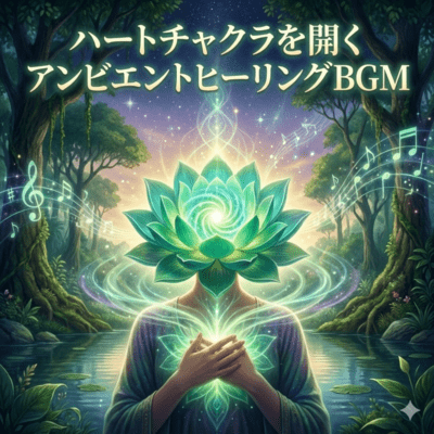 ハートチャクラを開くアンビエントヒーリングBGM (ホワイトノイズ入り)のジャケット写真
