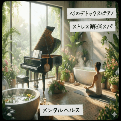 Healing Detox Spa Piano for Heart Cleansing Stress Relief and Mental Health Front Cover