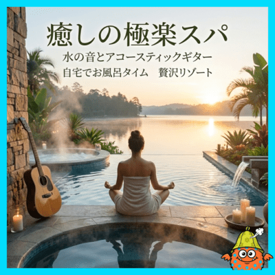 Healing Paradise Spa Water Sounds andGuitar for Home Bath Time Luxury Resort Front Cover