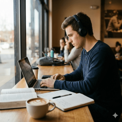 Focused Work Time Cafe Front Cover