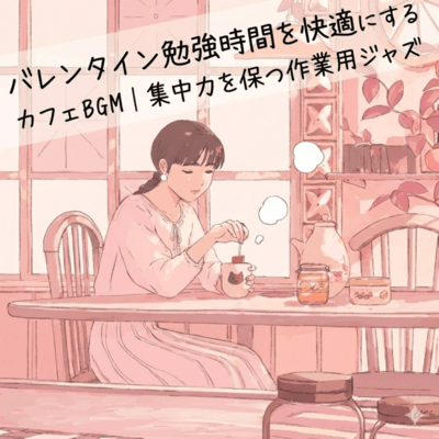 Valentine Study Focus Cafe BGM Front Cover