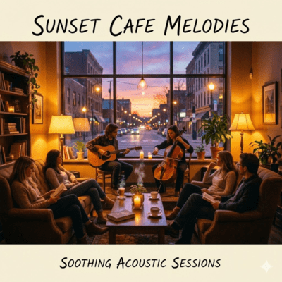 Relaxing Music for a Sunset Cafe Front Cover