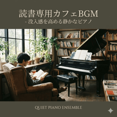 Reading Only Cafe BGM Quiet Piano for Immersion and Concentration Front Cover