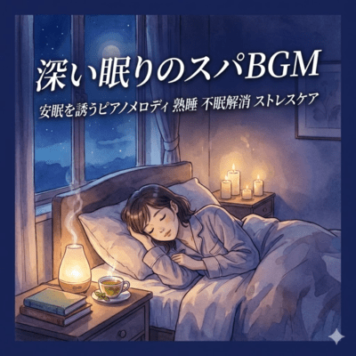 深い眠りのスパBGM 安眠を誘うピアノメロディ 熟睡 不眠解消 ストレスケアのジャケット写真