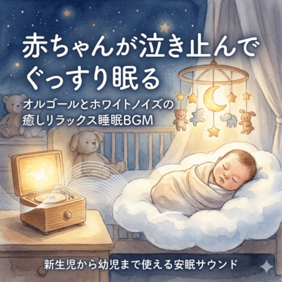 Baby Stops Crying Deep Sleep Music Box & White Noise Relaxing Sleep BGM Front Cover