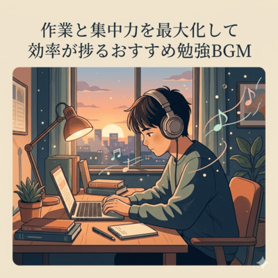 Work Focus Maximum Efficiency Productive Study BGM Front Cover