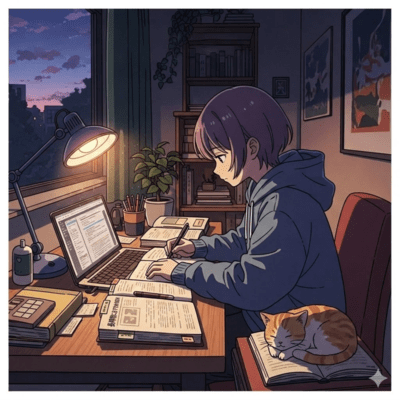 Long Work Study Focus Efficiency Boost Productive BGM Front Cover