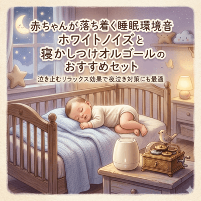 Calming Baby Sleep Ambient Sounds White Noise and Lulling Music Box Recommended Set Stop Crying Relaxing Effect Best for Night Crying Front Cover