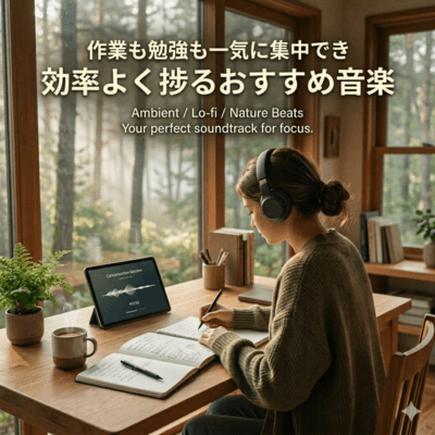 Work Study Instant Focus Efficient Productive Recommended Music Front Cover