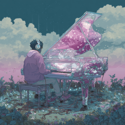 Lofi Piano Reflections Front Cover