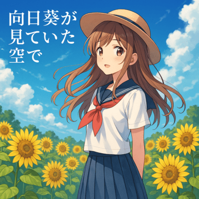 The sky seen by sunflowers Front Cover