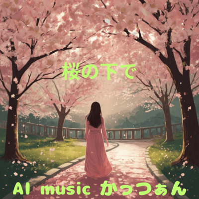 桜の下でのジャケット写真