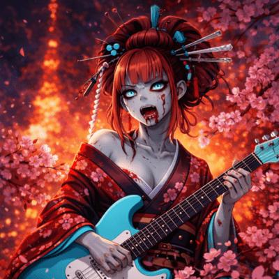 Oiran Zombie Sakura Blooming Wild Front Cover