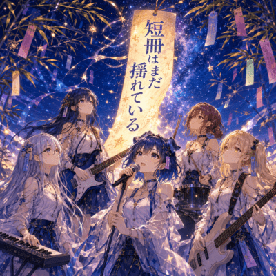 Tanzaku wa Mada Yureteiru Front Cover