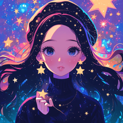 Starry Night Girl Front Cover